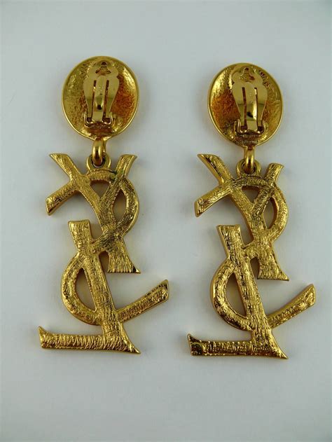 dangle ysl earrings|YSL earrings vintage.